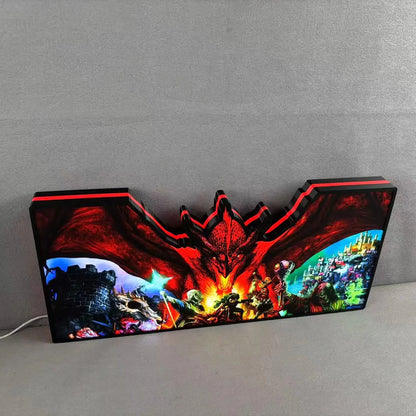 Dungeons and Dragons Pinball Topper LED Light Box, Game Room Decor, Classic Spooky Trinket for Your Game, TV Enthusiasts） FYLZGO Signs