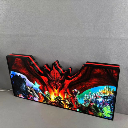 Dungeons and Dragons Pinball Topper LED Light Box, Game Room Decor, Classic Spooky Trinket for Your Game, TV Enthusiasts） FYLZGO Signs