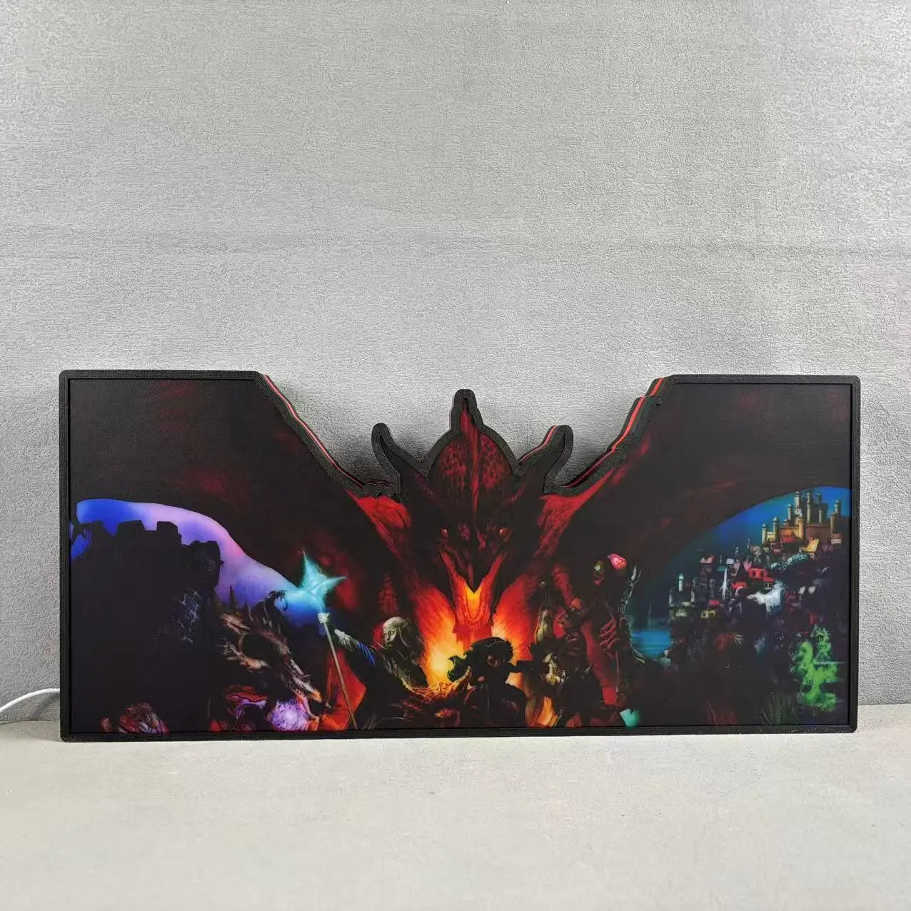 Dungeons and Dragons Pinball Topper LED Light Box, Game Room Decor, Classic Spooky Trinket for Your Game, TV Enthusiasts） FYLZGO Signs