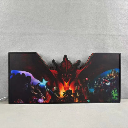 Dungeons and Dragons Pinball Topper LED Light Box, Game Room Decor, Classic Spooky Trinket for Your Game, TV Enthusiasts） FYLZGO Signs