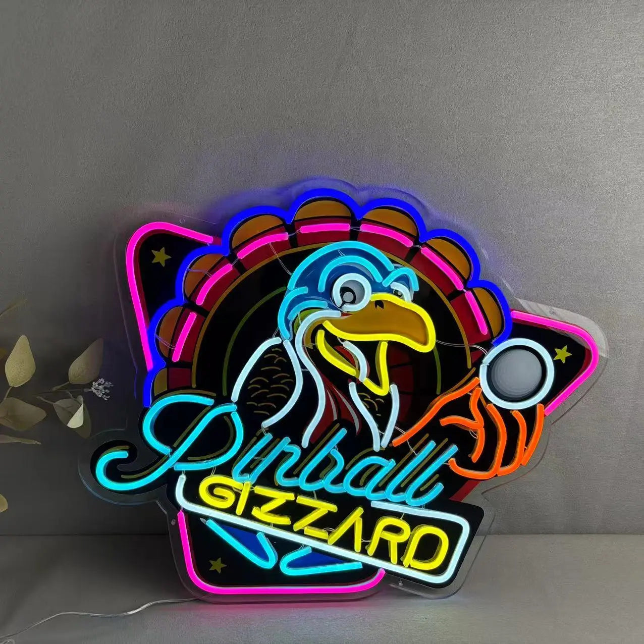 Pinball Gizzard Game Acrylic 24" Neon Light Sign Lamp Gameroom Wall Decor Bar Sign, Vintage Arcade Sign Only from Operation Pinball FYLZGO Signs