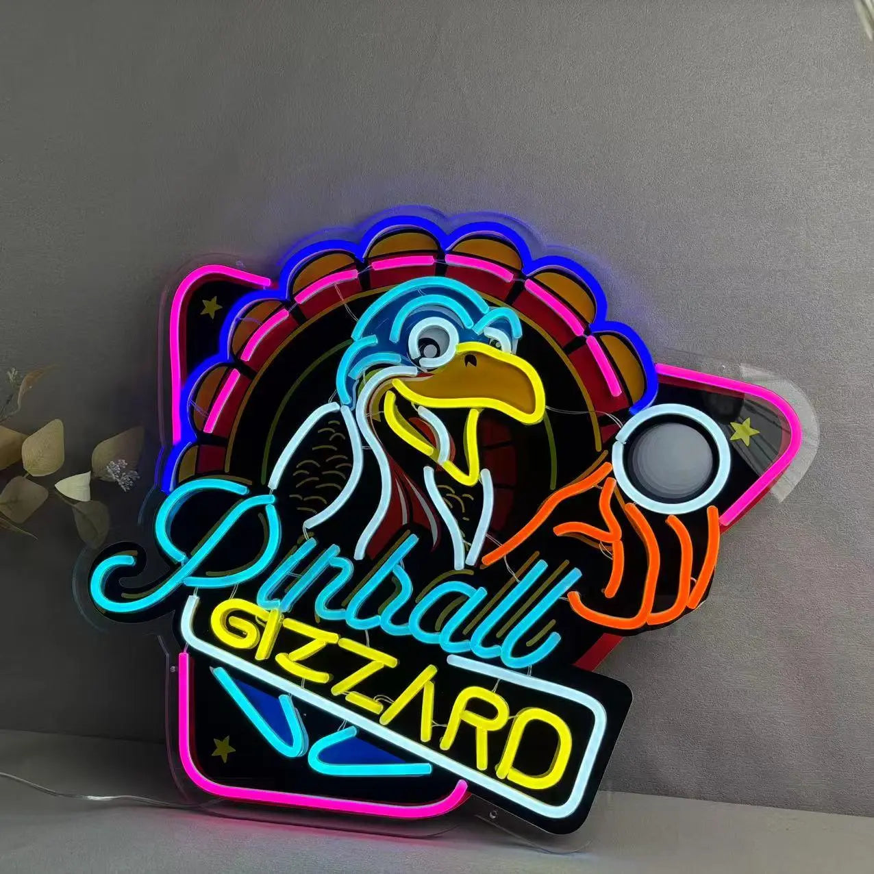 Pinball Gizzard Game Acrylic 24" Neon Light Sign Lamp Gameroom Wall Decor Bar Sign, Vintage Arcade Sign Only from Operation Pinball FYLZGO Signs
