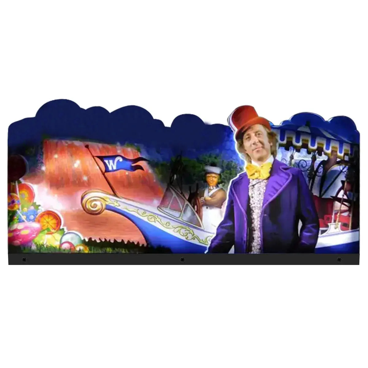 Willy Wonka and the Chocolate Factory Lit Topper 3D Acrylic LED Topper, For Jersey Jack Pinball Mahine, Pinball Topper FYLZGO Signs