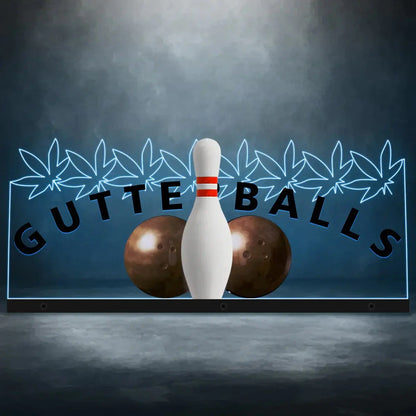 GUTTERBALLS Topper 3D Acrylic LED Topper, for The Big Lebowski Pinball Machine, The Dutch Pinball Pinball machine, Pinball Topper FYLZGO Signs