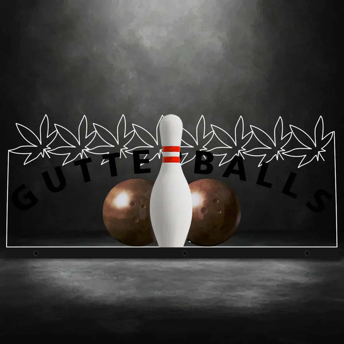 GUTTERBALLS Topper 3D Acrylic LED Topper, for The Big Lebowski Pinball Machine, The Dutch Pinball Pinball machine, Pinball Topper FYLZGO Signs