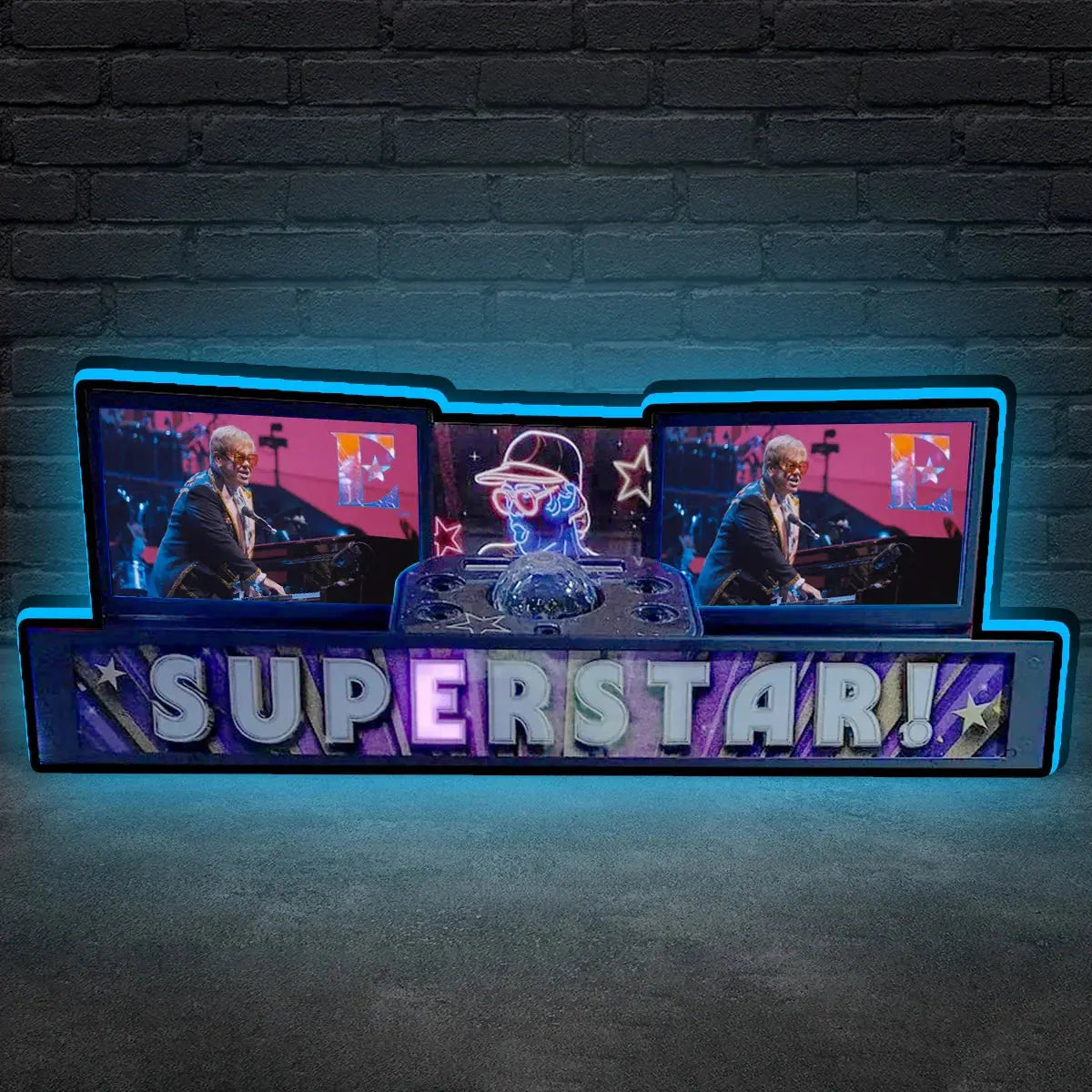 Elton John Pinball Topper for Jersey Jack Pinball Machine, 3D Printed Lightbox USB Powered & Full Dimmable FYLZGO Signs