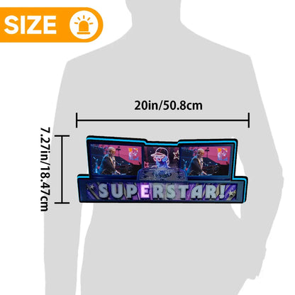 Elton John Pinball Topper for Jersey Jack Pinball Machine, 3D Printed Lightbox USB Powered & Full Dimmable FYLZGO Signs