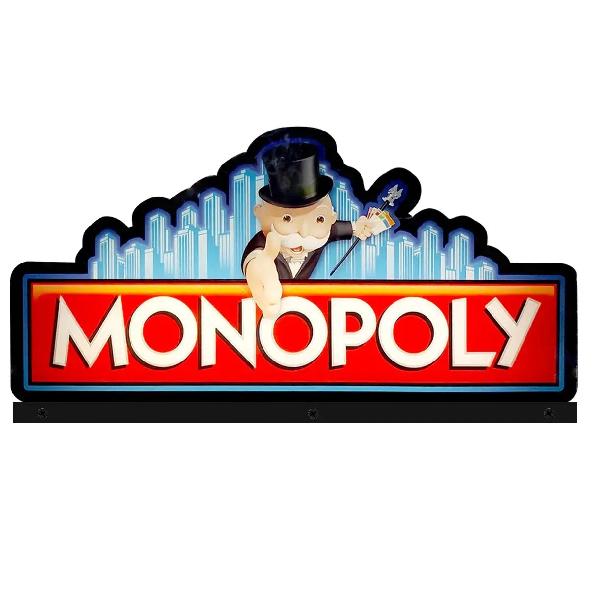 Monopoly Topper 3D Acrylic LED Topper, For Williams Pinball Mahine, Pinball Topper FYLZGO Signs
