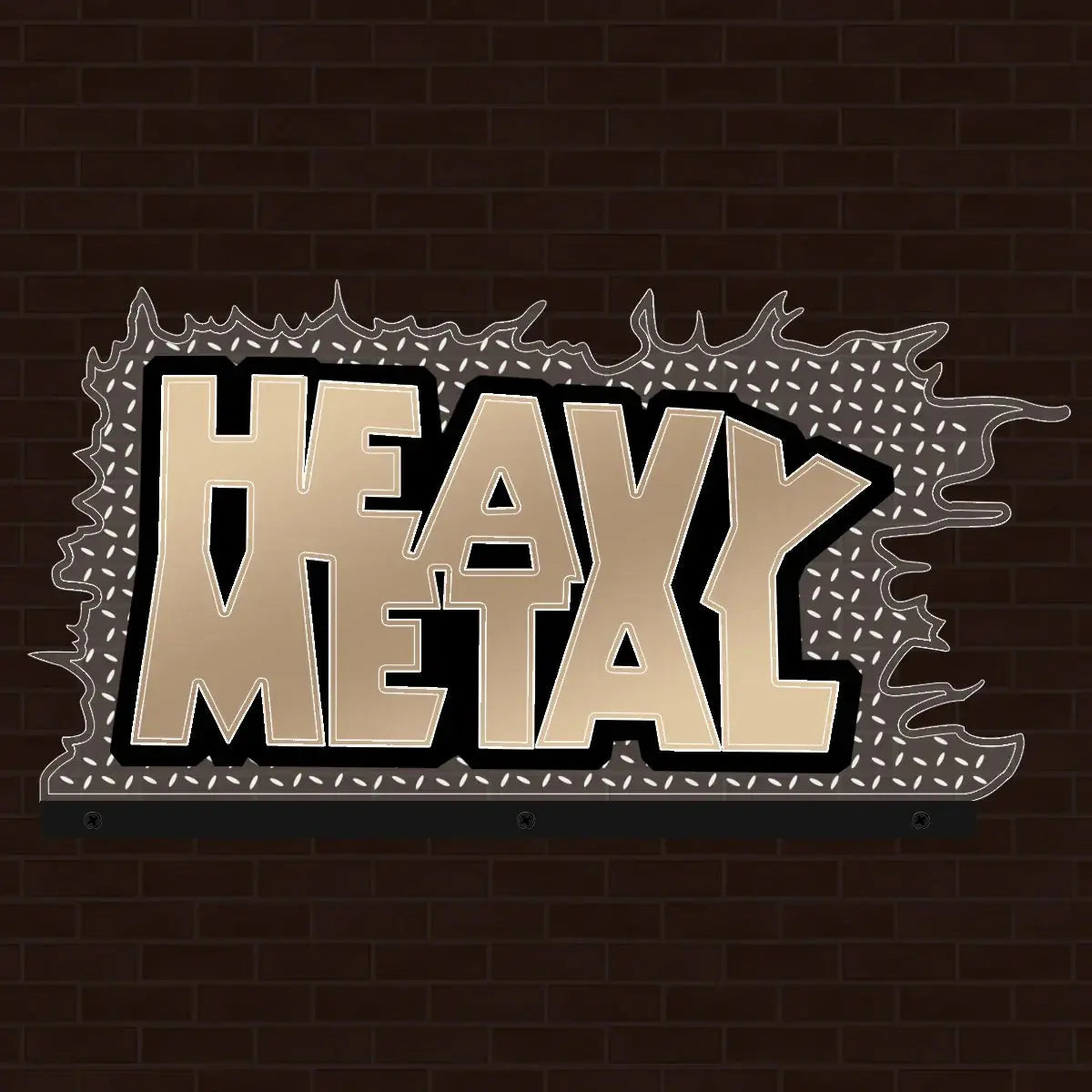 Heavy Metal Topper 3D Acrylic LED Topper, For  Pinball Machine, Pinball Topper FYLZGO Signs
