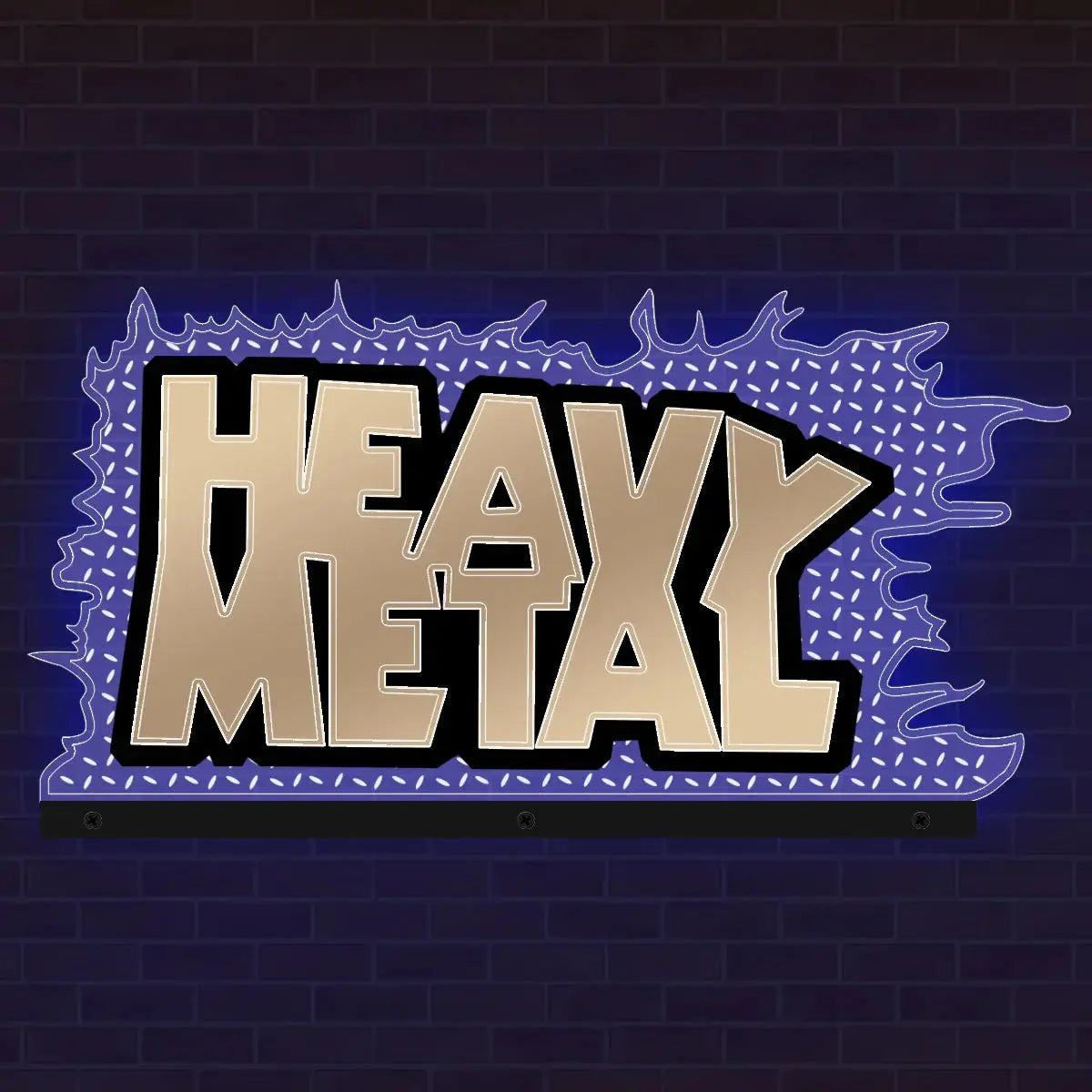 Heavy Metal Topper 3D Acrylic LED Topper, For  Pinball Machine, Pinball Topper FYLZGO Signs