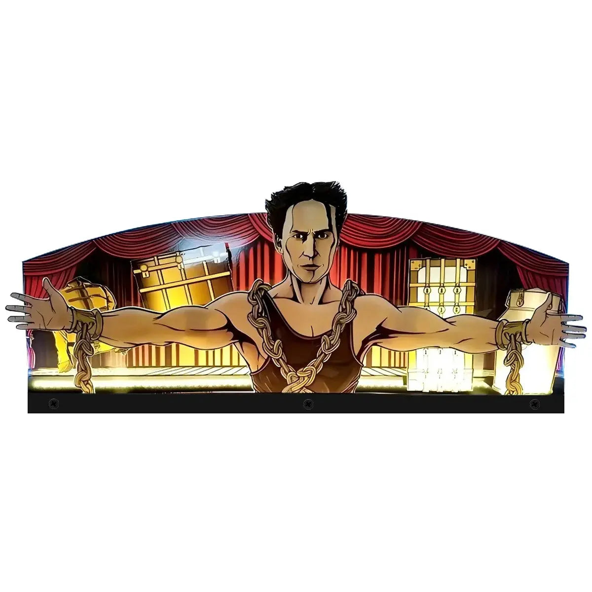 Great Houdini Topper 3D Acrylic LED Topper, For Dutch Pinball Mahine, Pinball Topper FYLZGO Signs