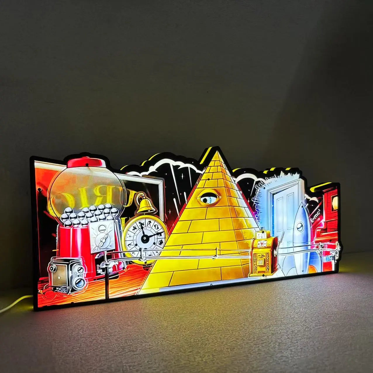 Twilight Zone Led lightbox for Pinball Machine, 3D Printed Lightbox USB Powered & Full Dimmable FYLZGO Signs