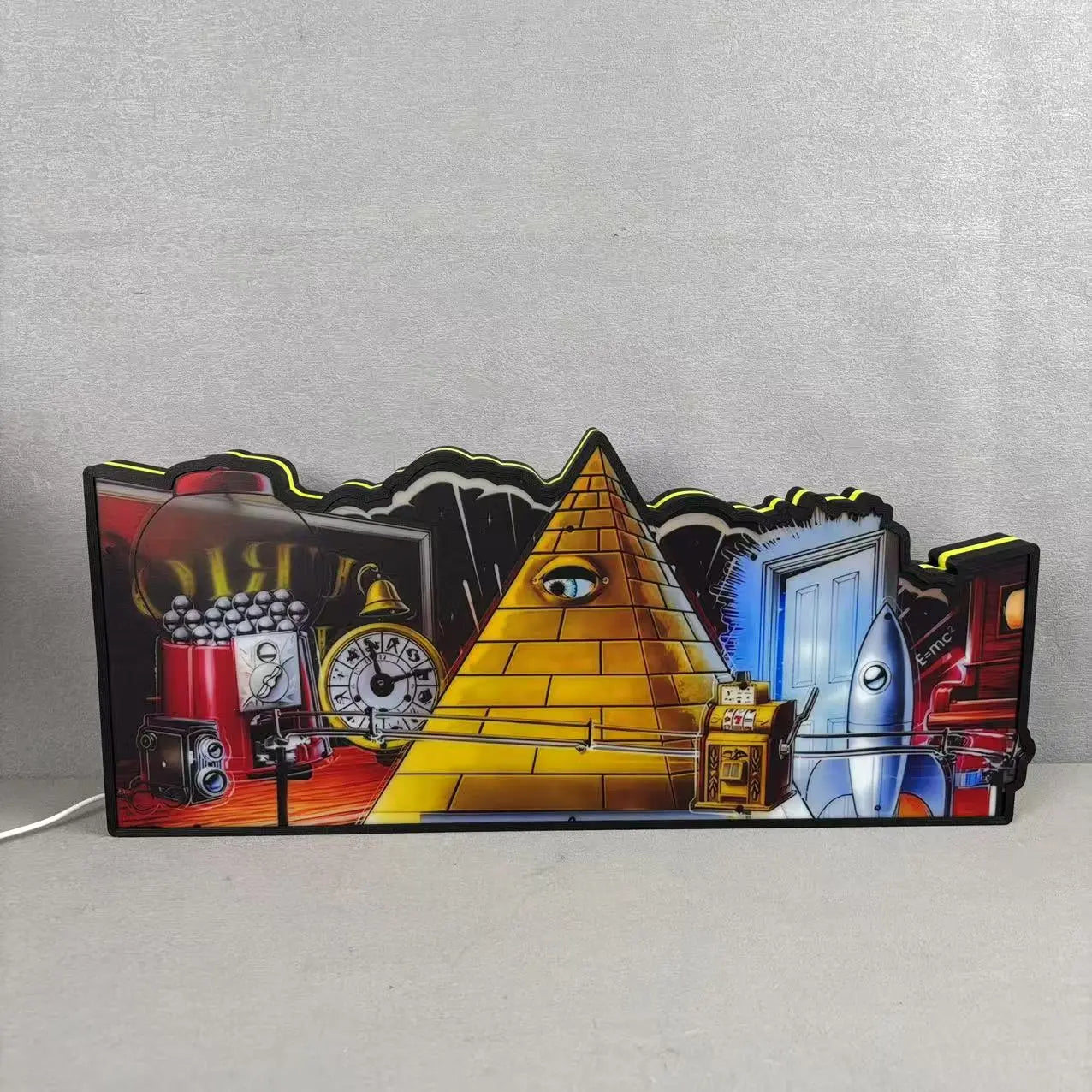 Twilight Zone Led lightbox for Pinball Machine, 3D Printed Lightbox USB Powered & Full Dimmable FYLZGO Signs