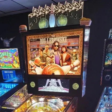GUTTERBALLS Topper 3D Acrylic LED Topper, for The Big Lebowski Pinball Machine, The Dutch Pinball Pinball machine, Pinball Topper FYLZGO Signs
