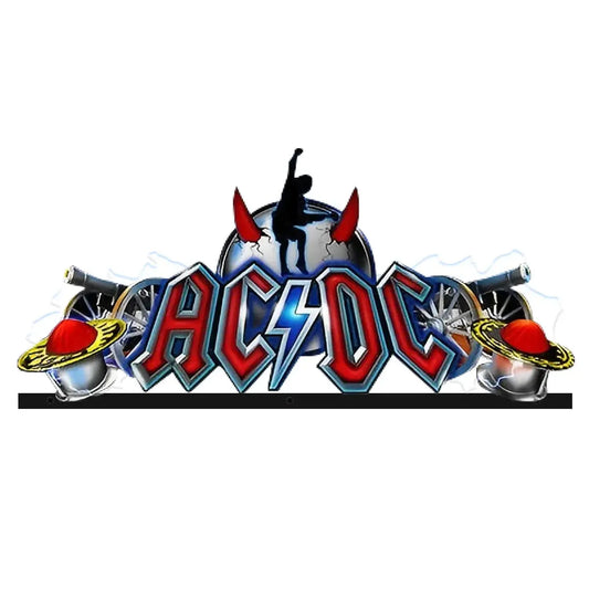 AC/DC Topper 3D Acrylic LED Topper, For  Pinball Mahine, Pinball Topper FYLZGO Signs