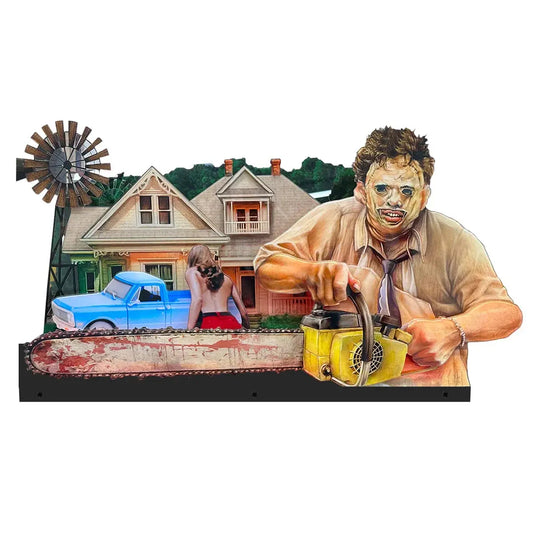 The Texas Chainsaw Massacre Pinball Topper 3D Acrylic LED Topper, For Spooky Pinball Machine, Pinball Topper FYLZGO Signs
