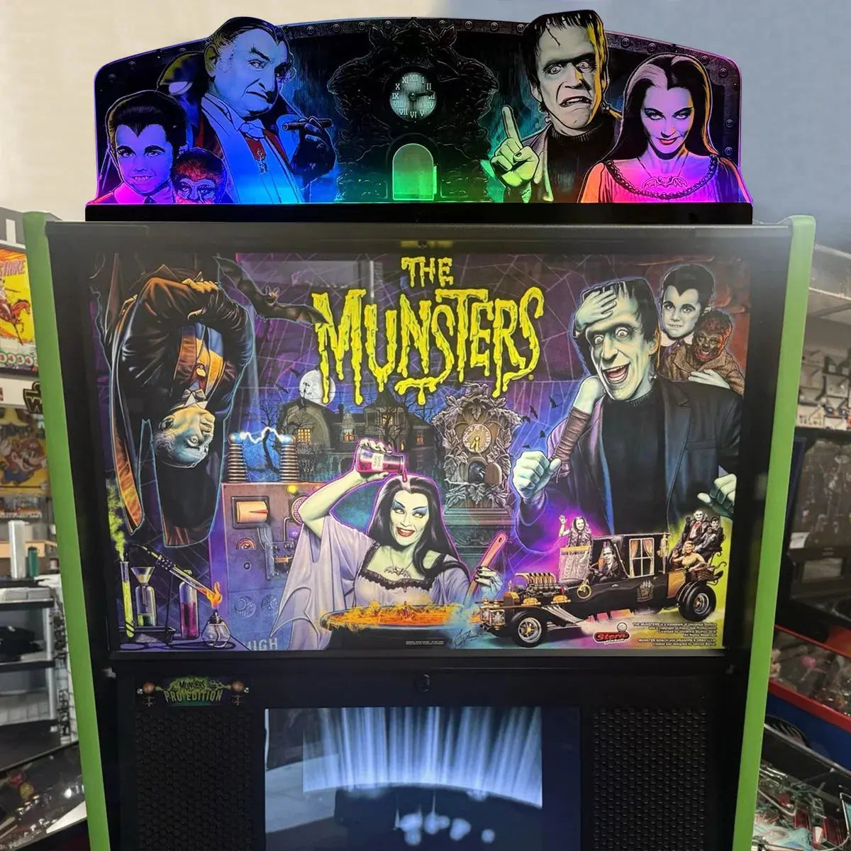 The Munsters Topper 3D Acrylic LED Topper, For Stern Pinball Mahine, Pinball Topper FYLZGO Signs