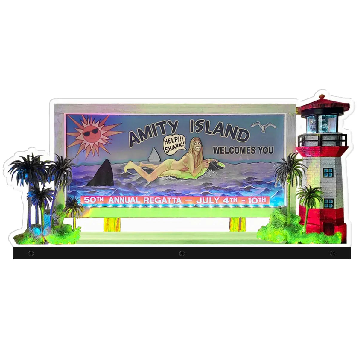 Jaws Pinball Topper 3D Acrylic LED Topper, For  Pinball Mahine, Man's Cave FYLZGO Signs