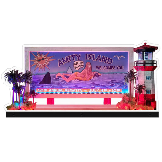Jaws Pinball Topper 3D Acrylic LED Topper, For  Pinball Mahine, Man's Cave FYLZGO Signs