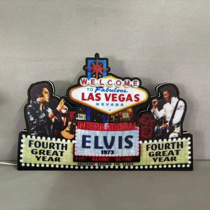 Elvis Presley Pinball Topper 3D Printed LED Light Box, Pinball Arcade Game Lightbox for Rock 'n' Roll Fans,Perfect for Game Room or Pinball Machine FYLZGO Signs