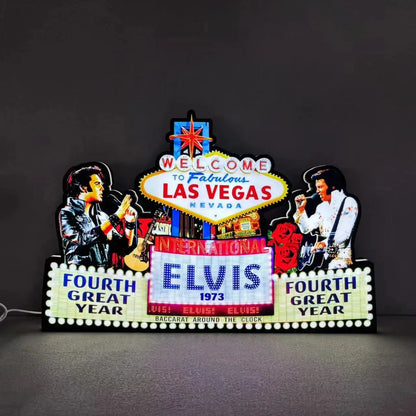 Elvis Presley Pinball Topper 3D Printed LED Light Box, Pinball Arcade Game Lightbox for Rock 'n' Roll Fans,Perfect for Game Room or Pinball Machine FYLZGO Signs