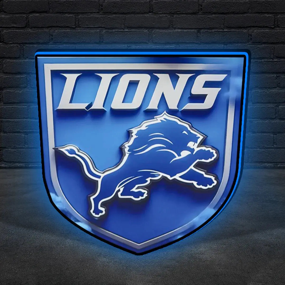 Detroit Lions Team Logo Lightbox / Lamp,Custom NFL Blitz Sports Team Lightbox, Sports Fan Gift, Arcade Game Room Decor FYLZGO Signs