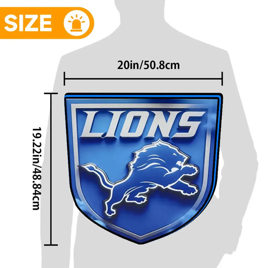 Detroit Lions Team Logo Lightbox / Lamp,Custom NFL Blitz Sports Team Lightbox, Sports Fan Gift, Arcade Game Room Decor FYLZGO Signs