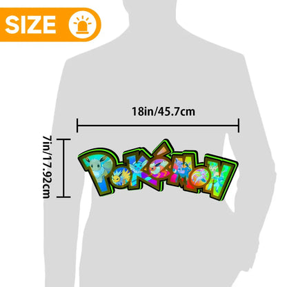 Pokemon Pinball Topper,  For Nintendo Pinball Mahine, Pinball Topper for Game Room Decor Man's Cave FYLZGO Signs
