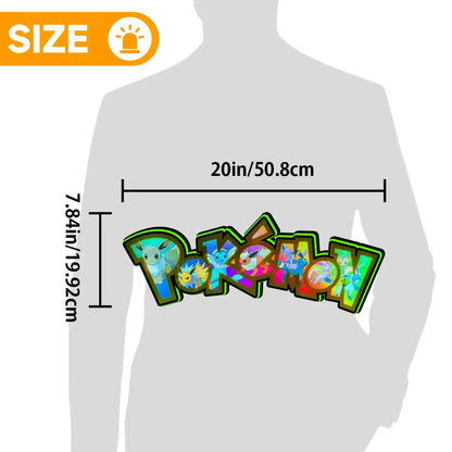 Pokemon Pinball Topper,  For Nintendo Pinball Mahine, Pinball Topper for Game Room Decor Man's Cave FYLZGO Signs