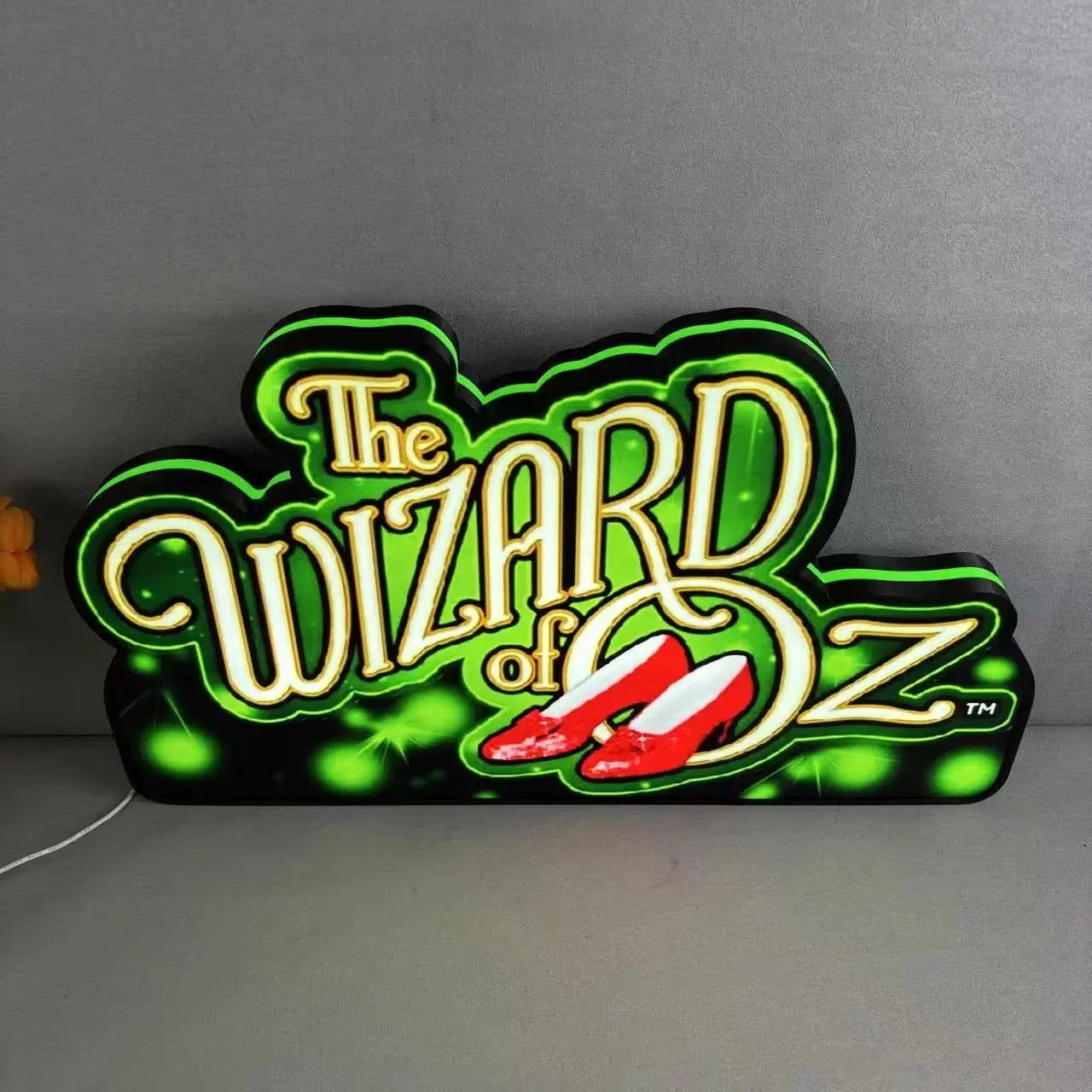 Wizard of Oz Pinball Logo Led lightbox for Pinball Machine, 3D Printed Lightbox USB Powered & Full Dimmable FYLZGO Signs