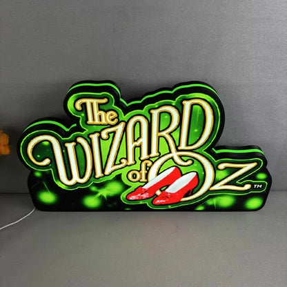 Wizard of Oz Pinball Logo Led lightbox for Pinball Machine, 3D Printed Lightbox USB Powered & Full Dimmable FYLZGO Signs
