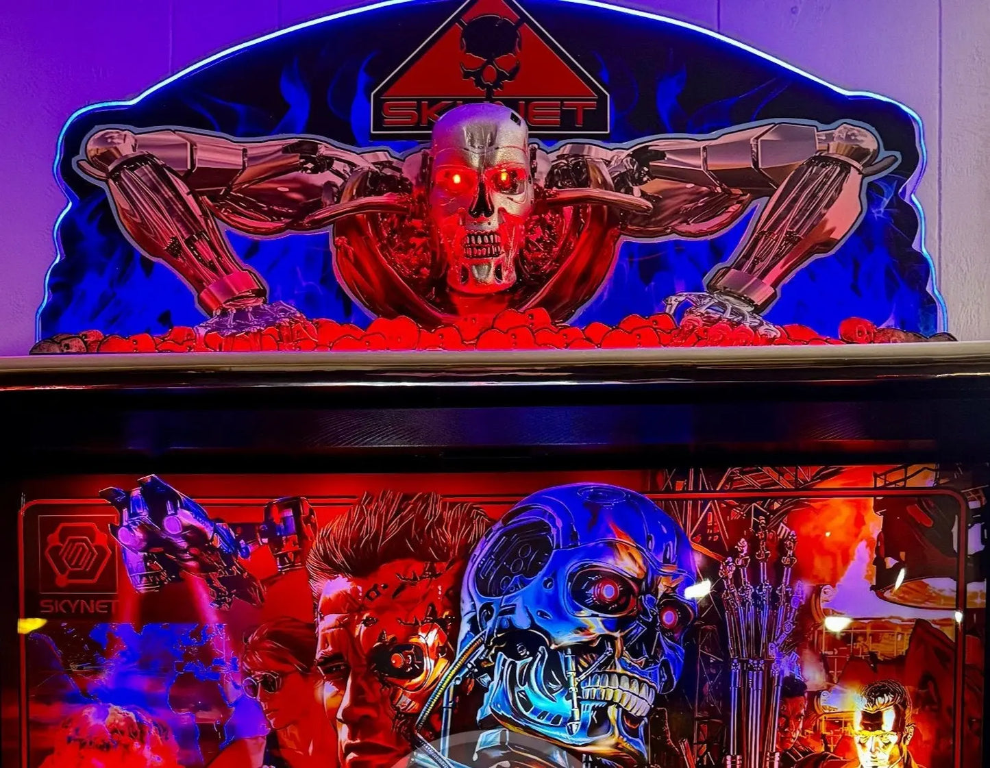 Terminator 2 Judgment Day Pinball Acrylic LED Topper, for William Pinball Machine, Pinball Topper FYLZGO Signs