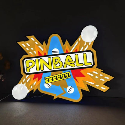 Game and Watch Pinball logo 3D Printed Lightbox Lamp Light, Logo 3D Printed Lightbox FYLZGO Signs