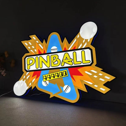 Game and Watch Pinball logo 3D Printed Lightbox Lamp Light, Logo 3D Printed Lightbox FYLZGO Signs