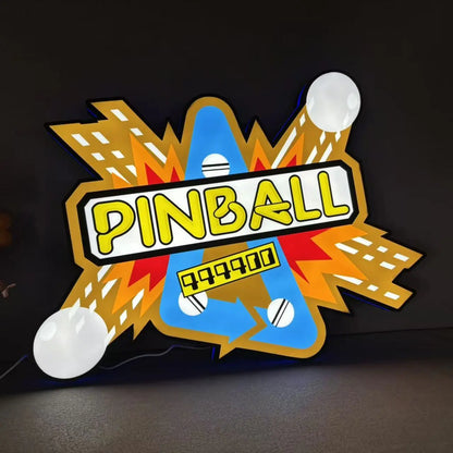 Game and Watch Pinball logo 3D Printed Lightbox Lamp Light, Logo 3D Printed Lightbox FYLZGO Signs
