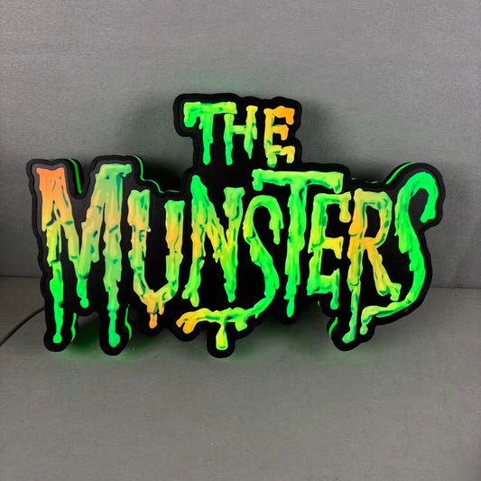 The Munsters Pinball LED Lightbox, The Munsters Pinball Topper, USB powered and with Dimming Function, design for Stern Pinball FYLZGO Signs