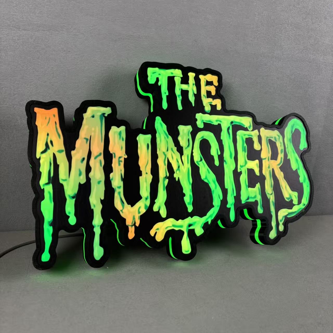 The Munsters Pinball LED Lightbox, The Munsters Pinball Topper, USB powered and with Dimming Function, design for Stern Pinball FYLZGO Signs