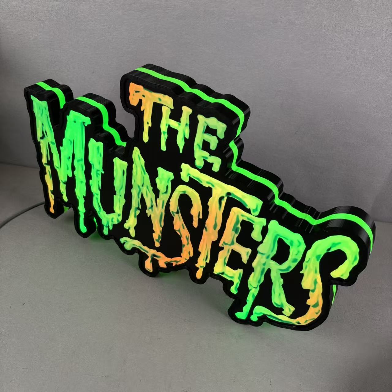 The Munsters Pinball LED Lightbox, The Munsters Pinball Topper, USB powered and with Dimming Function, design for Stern Pinball FYLZGO Signs