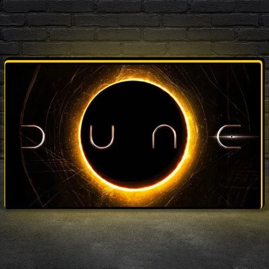 Dune Logo 3D Printed Lightbox for Barrels of Fun Pinball Machine, Powered by USB Band Dimm Wall Art Decor Man's Cave FYLZGO Signs