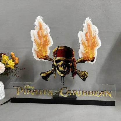 Pirates of the Caribbean Pinball Topper Acrylic RGB LED Topper, For Jersey Jack JJP Pinball Machine FYLZGO Signs