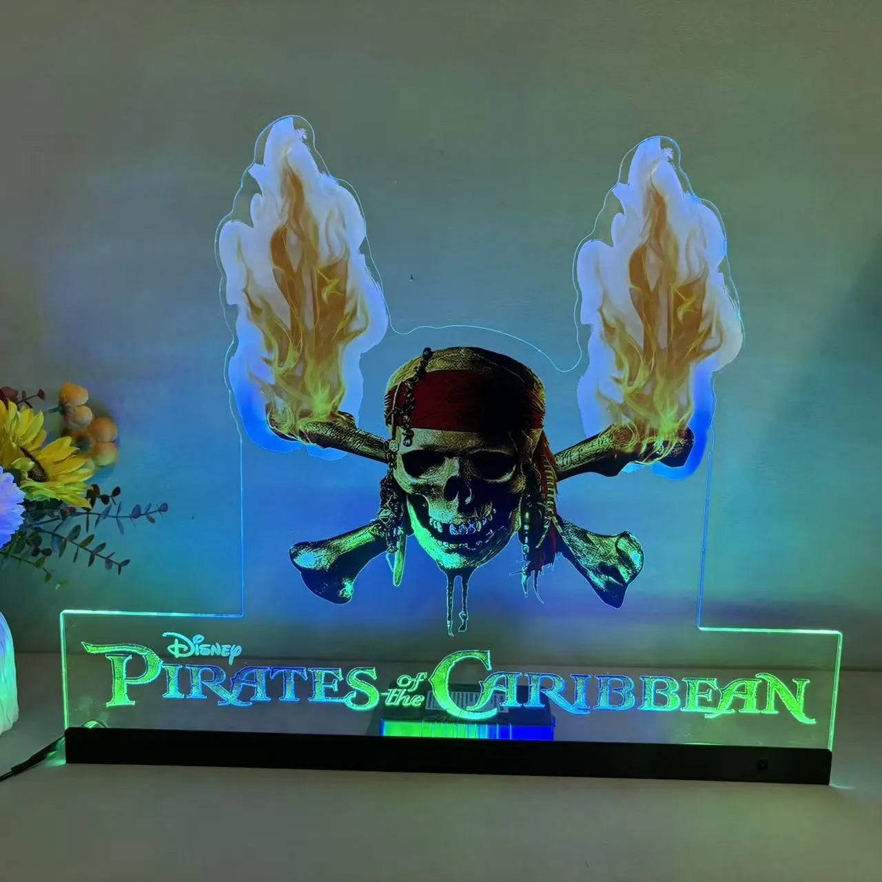 Pirates of the Caribbean Pinball Topper Acrylic RGB LED Topper, For Jersey Jack JJP Pinball Machine FYLZGO Signs