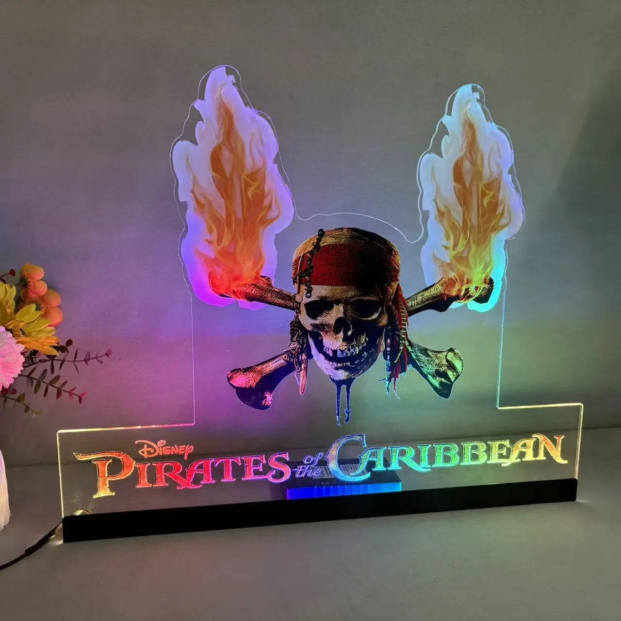 Pirates of the Caribbean Pinball Topper Acrylic RGB LED Topper, For Jersey Jack JJP Pinball Machine FYLZGO Signs