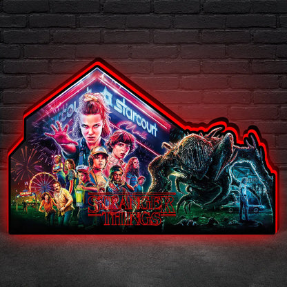 Stranger Things Pinball Topper Lightbox Arcade Gaming Light box for Man's Cave FYLZGO Signs