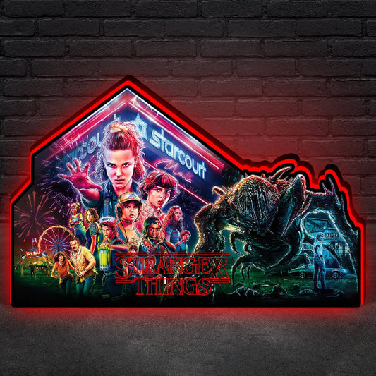 Stranger Things Pinball Topper Lightbox Arcade Gaming Light box for Man's Cave FYLZGO Signs