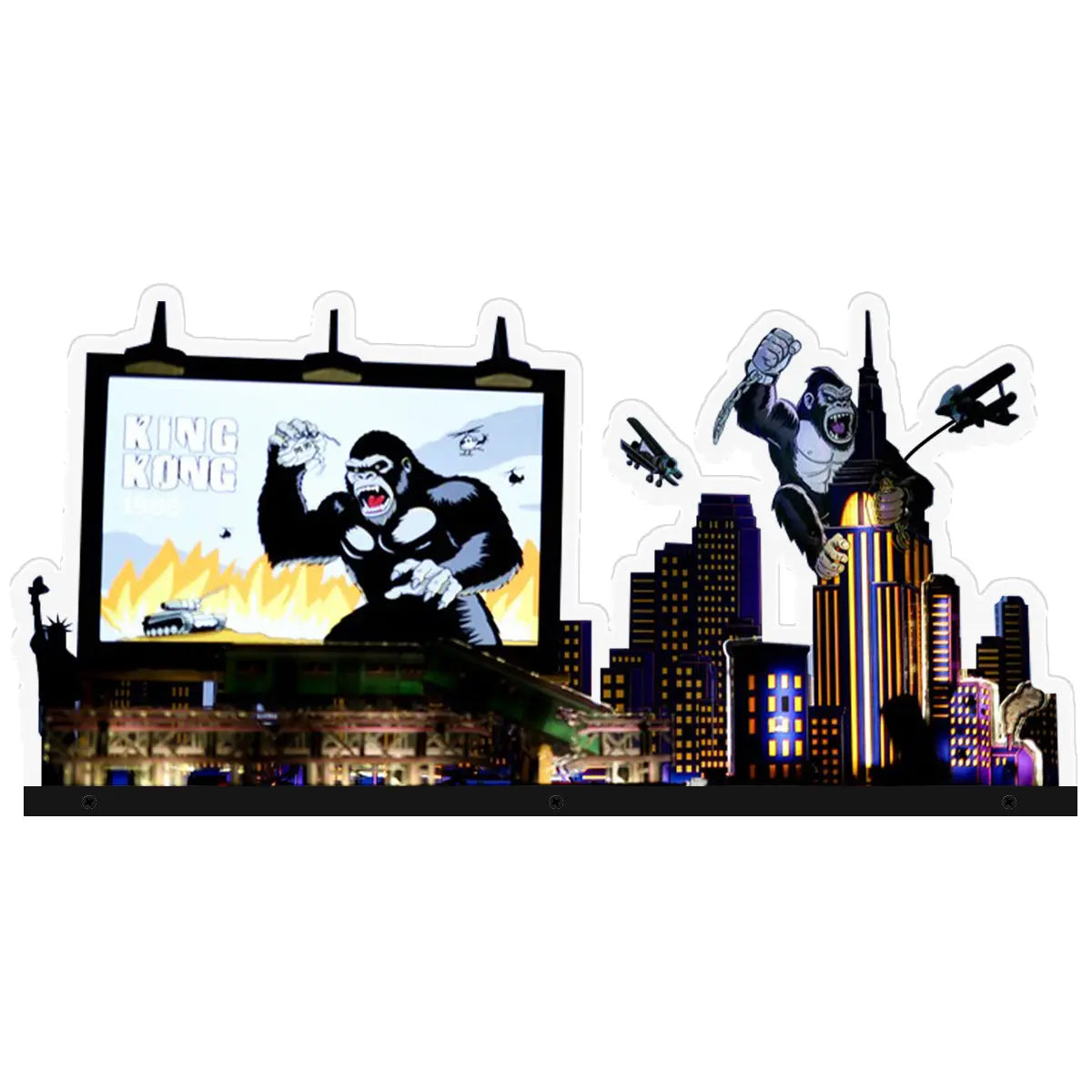 Kingkong The Eighth Wonder 3D Acrylic LED Topper, for Stern Pinball Machine, Pinball Topper FYLZGO Signs