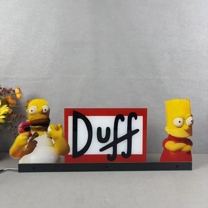 The SImpsons Duff Topper 3D Acrylic LED Topper, for Data East Pinball Machine, Pinball Topper FYLZGO Signs