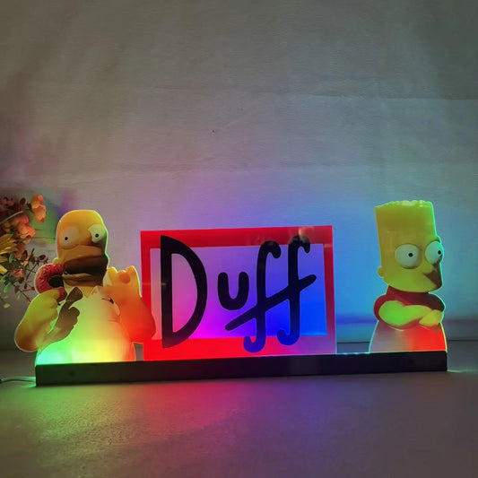 The SImpsons Duff Topper 3D Acrylic LED Topper, for Data East Pinball Machine, Pinball Topper FYLZGO Signs