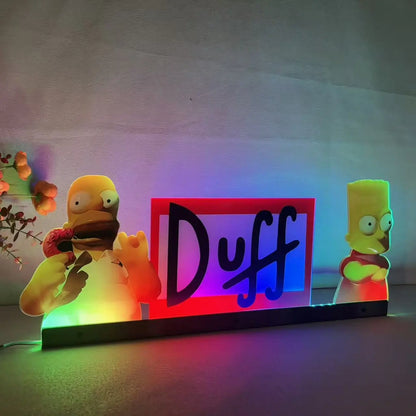 The SImpsons Duff Topper 3D Acrylic LED Topper, for Data East Pinball Machine, Pinball Topper FYLZGO Signs