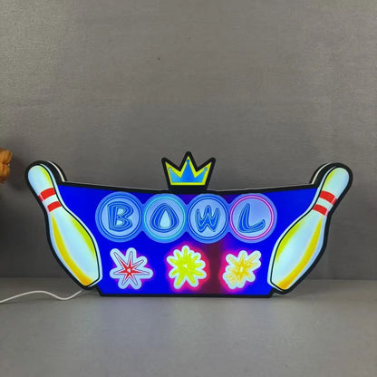 Custom The Big Lebowski Pinball Machine Led Topper Led lightbox, 3D Printed Lightbox USB Powered & Full Dimmable FYLZGO Signs