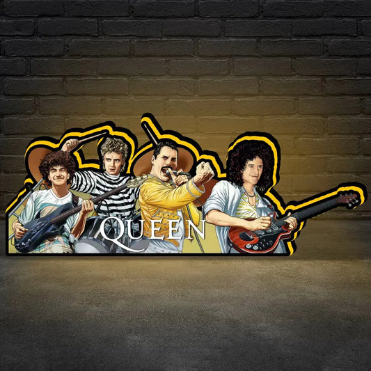 Queen Pinball Topper, Pinball Arcade Decor, for The Pinball Brothers Pinball Machine Topper, Mans Cave Decor FYLZGO Signs